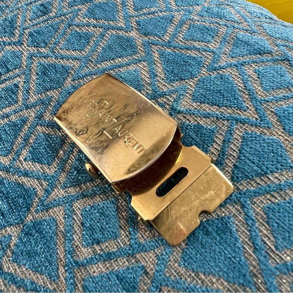 YSL Yves Saint Laurent Gold Belt Buckle Accessories accent piece authentic‎ - Picture 9 of 10